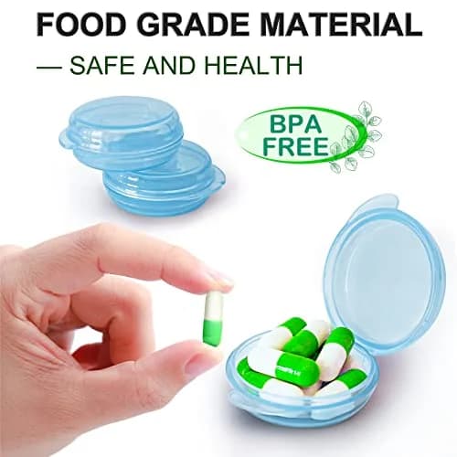 UHOUSE Small Pill Box 3 Pack Blue | FDA Approved Portable Medicine Container thumbnail 5