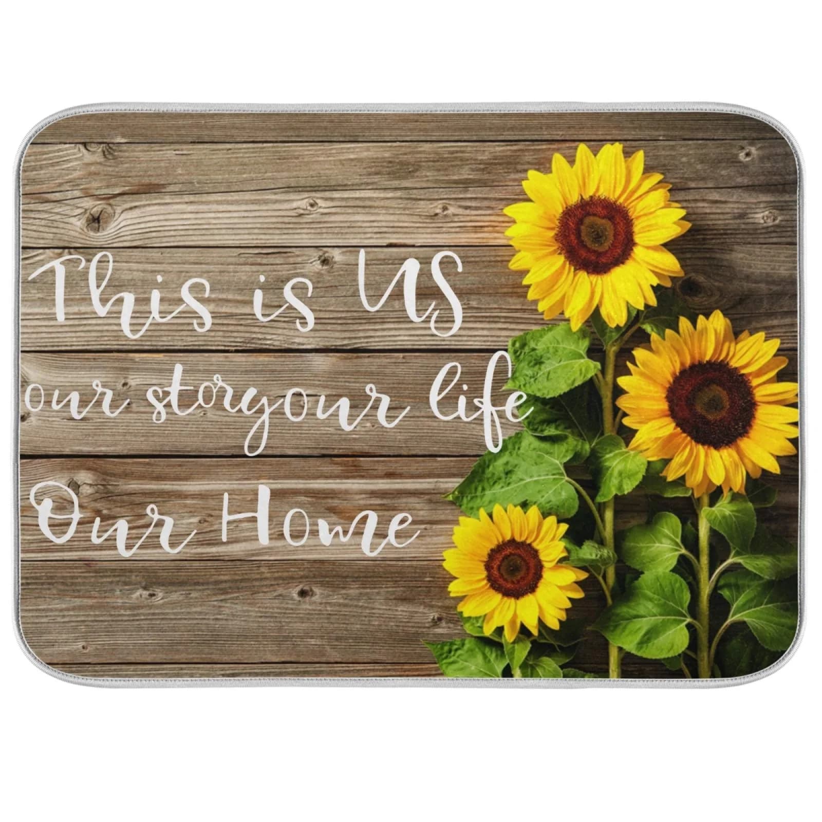 Emelivor Absorbent Dish Drying Mat 40.64cm x 45.72cm (16x18 Inch) | Reversible Kitchen Counter Decor — 04#ThisIsUs