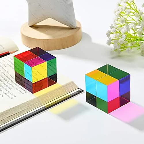 CMY Cubes Original 50mm Cyan Magenta Yellow Cube | Optical Color Mixing for Ages 15+, Educational, Physics Desk Object thumbnail 5