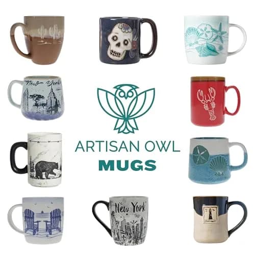 Stoneware Mara Day of the Dead Sugar Skull Mug 16oz | Handcrafted Ceramic Art (120 chars) thumbnail 9
