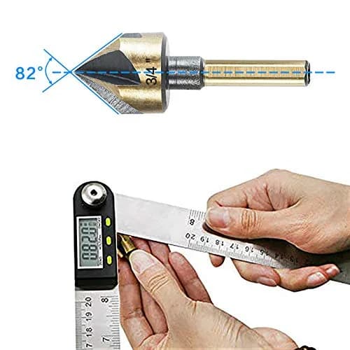 DKIBBITH Countersink Drill Bit Set 5 Pieces 82° High-Speed Steel 6mm Shank | Versatile, Durable, Precision thumbnail 4