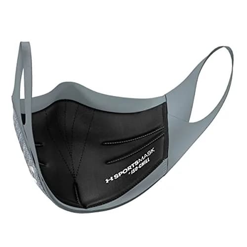 Under Armour Unisex Sports MaskDISC, Pitch Gray (013)/Silver Chrome, Large/X-Large | Breathable & Cool-Touch Fabric thumbnail 2