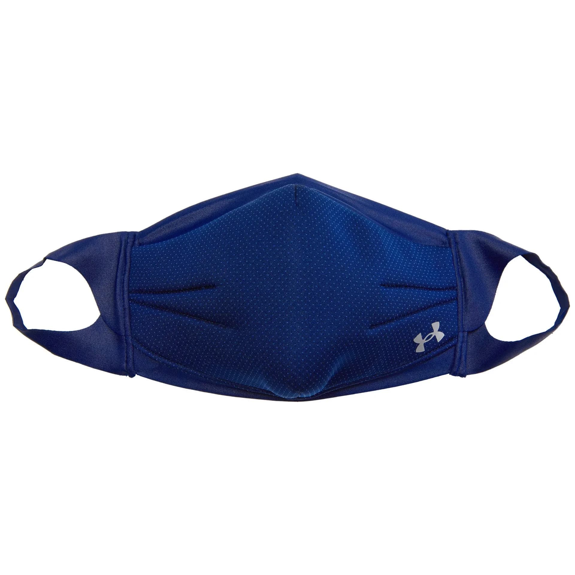 Under Armour Unisex Sports MaskDISC, Midnight Navy (410)/Silver Chrome, X-Small/Small | Breathable & Cool-Touch Athletic Face Mask