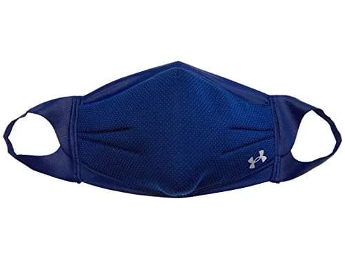 Under Armour Unisex Sports MaskDISC, Midnight Navy (410)/Silver Chrome, X-Small/Small | Breathable & Cool-Touch Athletic Face Mask thumbnail 1