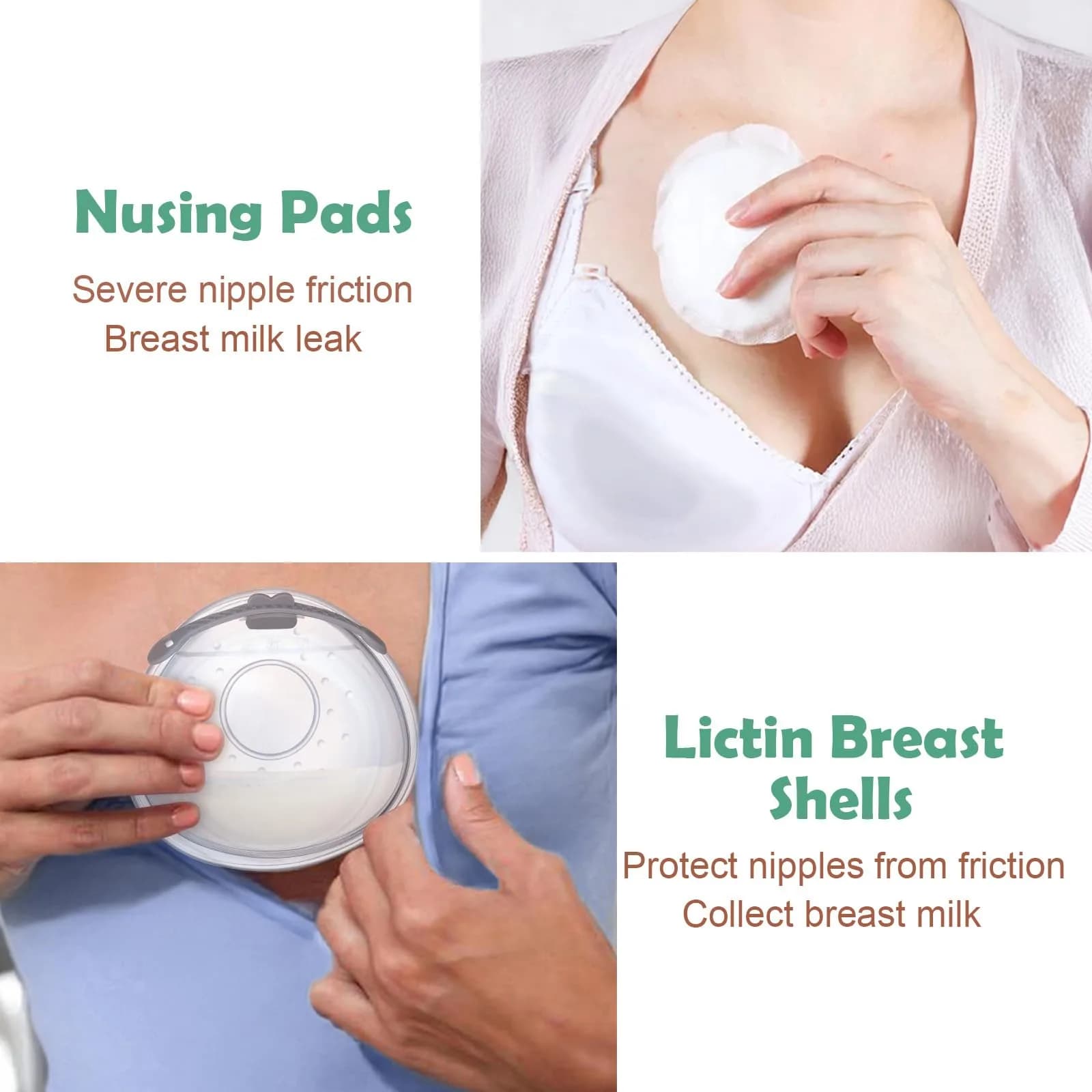Lictin 70ml Breast Milk Collector & Nipple Shields Set (2 Pieces) - USA-Imported for Breastfeeding Moms - view 3
