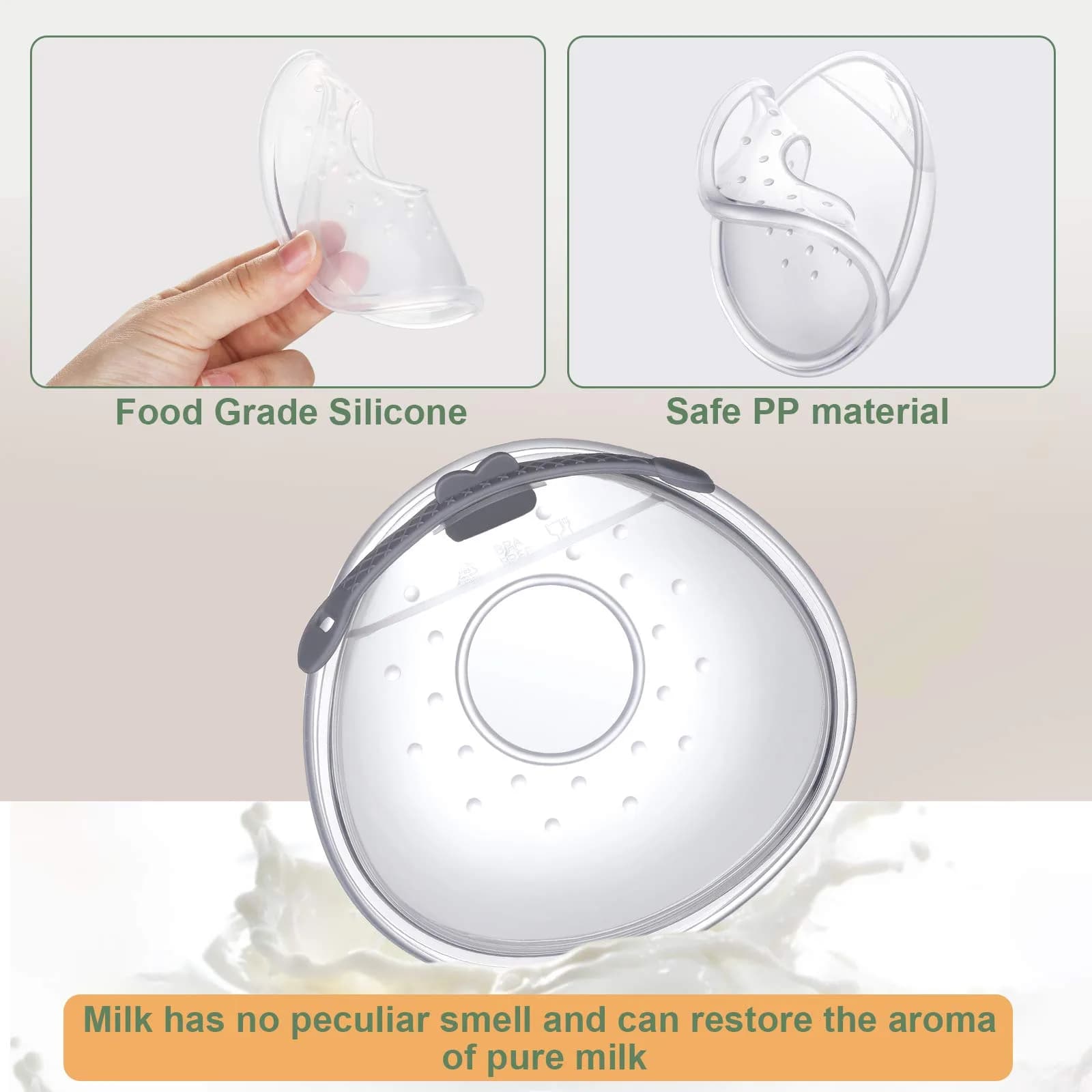 Lictin 70ml Breast Milk Collector & Nipple Shields Set (2 Pieces) - USA-Imported for Breastfeeding Moms - view 4