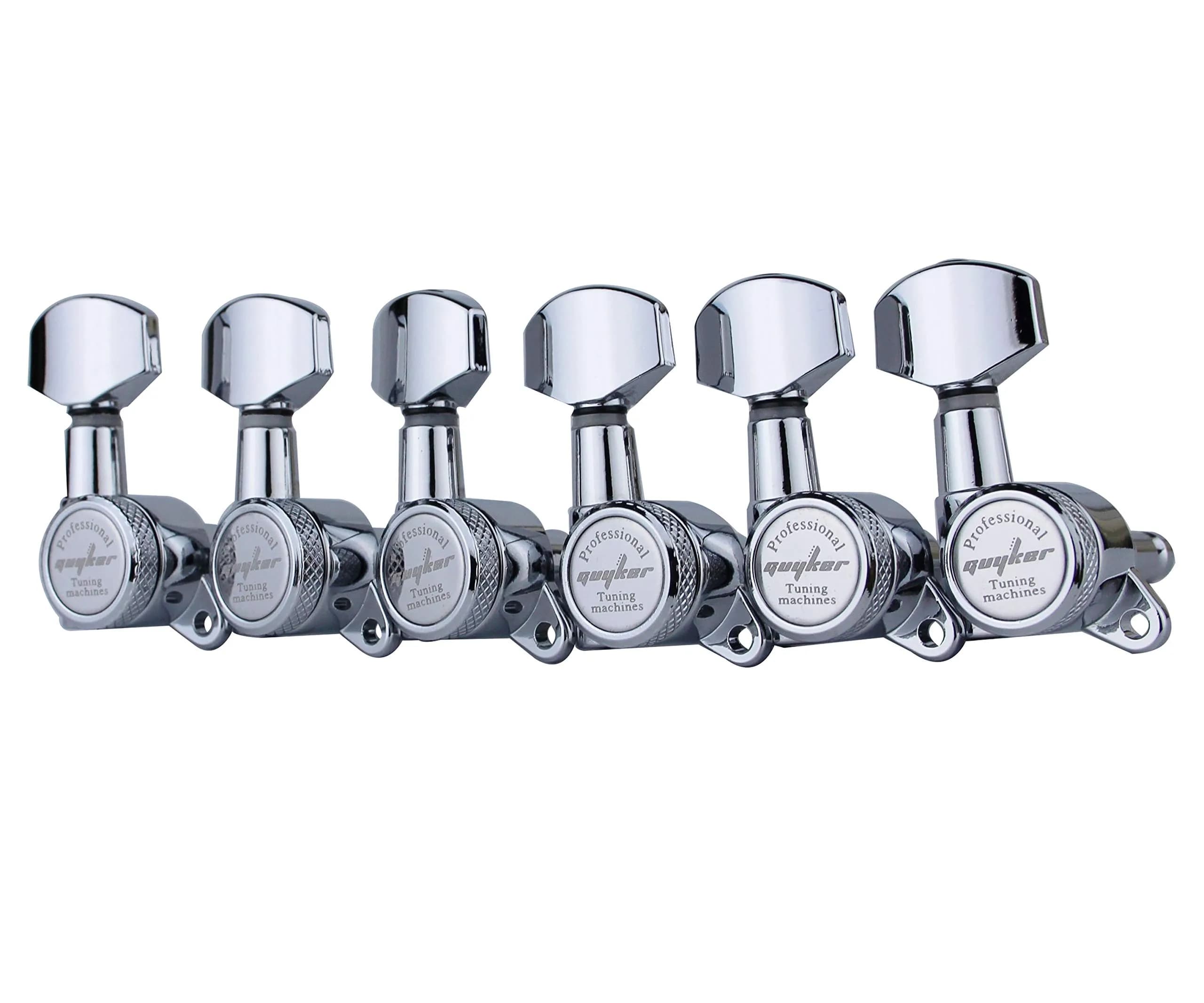 Guyker Guitar Locking Tuners (6 Right) - 1:18 Gear Ratio, Sealed Die-Cast Metal, Chrome | Precision Tuning for Electric & Acoustic Guitars - view 2