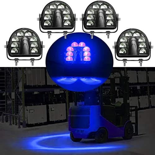 ONERAY Blue Arc LED Forklift Safety Light 4-Pack (20W per light, DC10-80V) | Warehouse Pedestrian Warning Zone Spotlight thumbnail 1