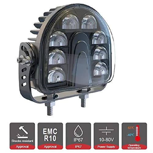 ONERAY Blue Arc LED Forklift Safety Light 4-Pack (20W per light, DC10-80V) | Warehouse Pedestrian Warning Zone Spotlight thumbnail 2