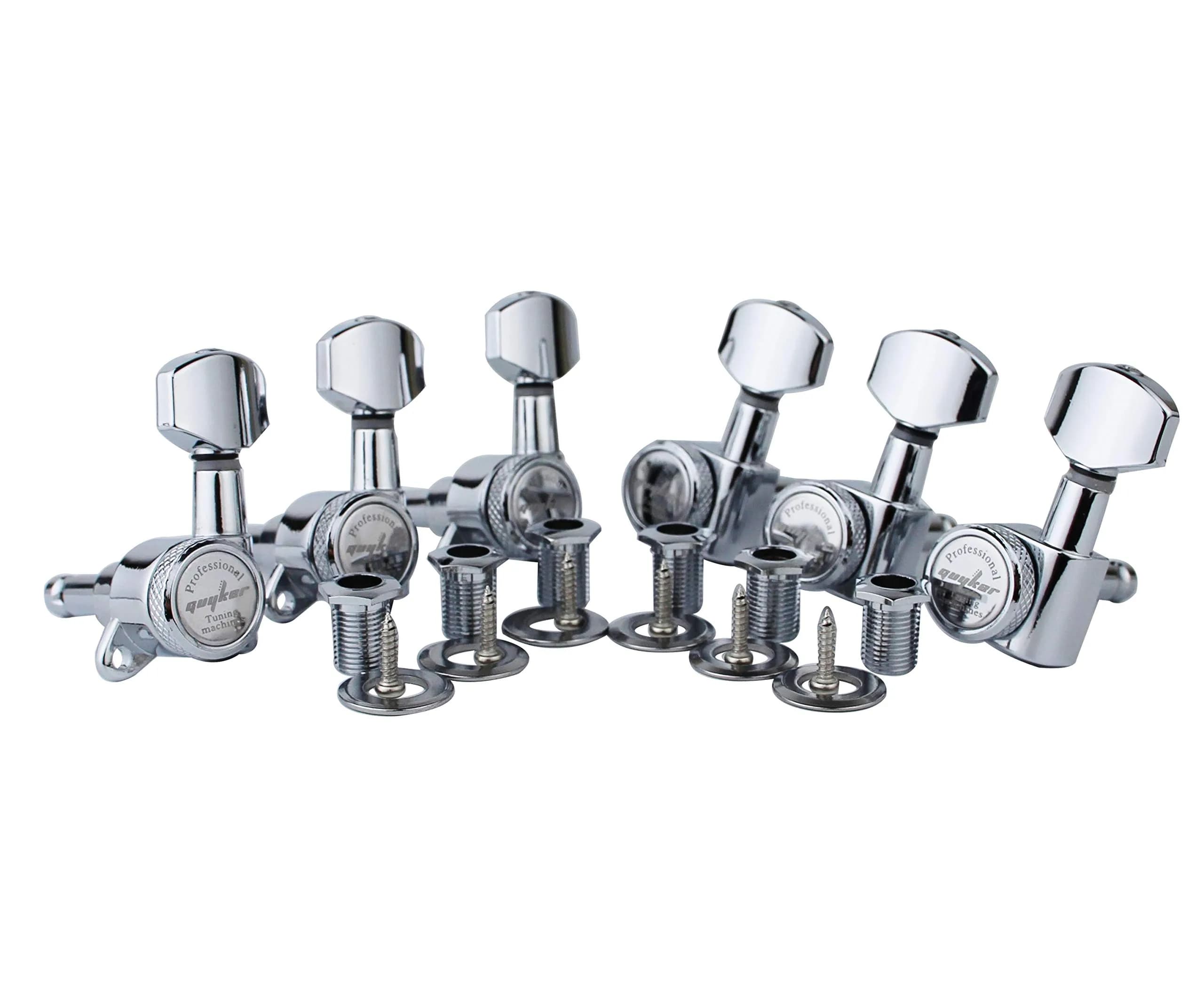 Guyker Guitar Locking Tuners (6-Pack, Left) - 1:18 Ratio Machine Heads | Chameleon Rainbow Finish - main product image
