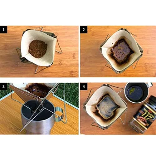 Lanema Collapsible Coffee Drip Stainless Steel | Portable Foldable Camping Coffee Maker thumbnail 4