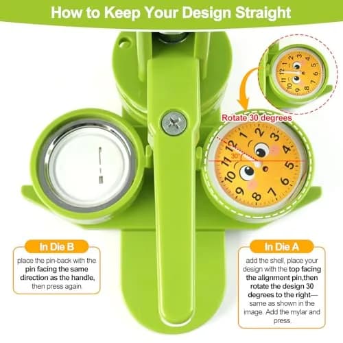 MK.Bear Button Maker Machine 58mm | DIY Badge Pin Maker with Supplies & Circle Cutter thumbnail 4