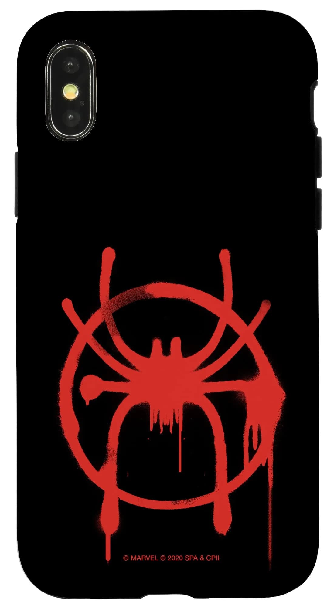 Marvel Spider-Man Into The Spider-Verse Miles Morales Spider Case for iPhone X/XS | Bold Graffiti Design with Drop Protection