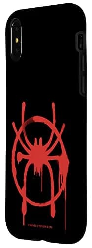 Marvel Spider-Man Into The Spider-Verse Miles Morales Spider Case for iPhone X/XS | Bold Graffiti Design with Drop Protection thumbnail 2