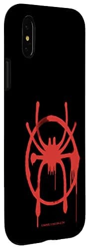 Marvel Spider-Man Into The Spider-Verse Miles Morales Spider Case for iPhone X/XS | Bold Graffiti Design with Drop Protection thumbnail 3
