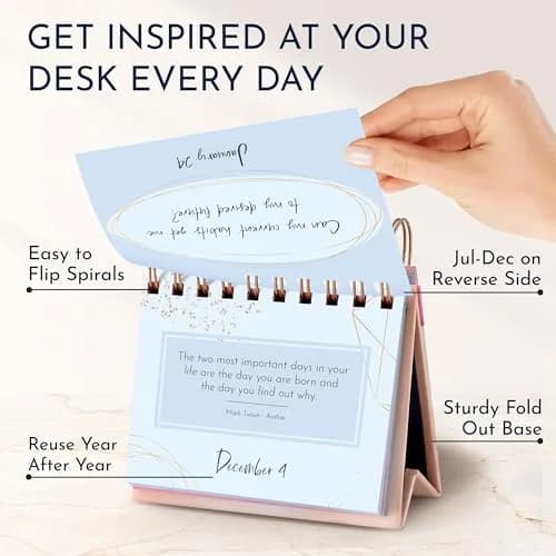 RYVE Daily Motivational Desk Calendar 10 cm (4 in) x 13 cm (5.3 in) | Perpetual Quotes & Affirmations thumbnail 5