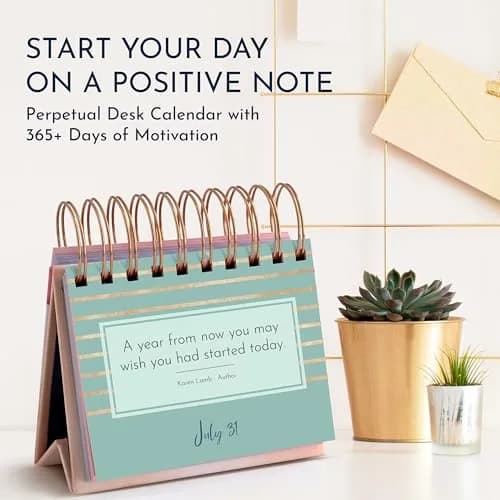 RYVE Daily Motivational Desk Calendar 10 cm (4 in) x 13 cm (5.3 in) | Perpetual Quotes & Affirmations thumbnail 3