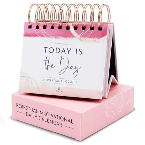 RYVE Daily Motivational Desk Calendar 10 cm (4 in) x 13 cm (5.3 in) | Perpetual Quotes & Affirmations - main product image