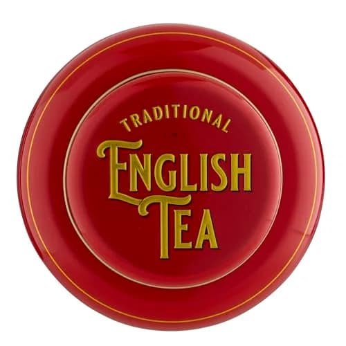 New English Teas Vintage Victorian Tea Caddy with 80 English Teabags (Red) | Classic Victorian Style, 80 Signature Teabags, Removable Lid thumbnail 2