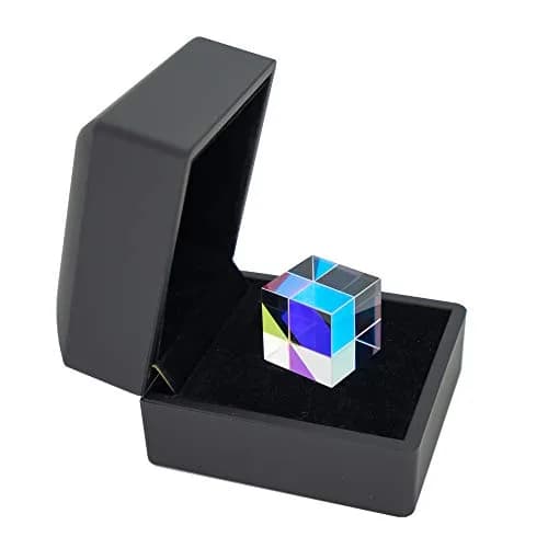 StayMax Dichroic X-Cube Prism RGB Dispersion Prism | Optical Glass Small Cube for Science & Decoration thumbnail 1