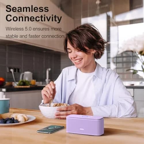 DOSS SoundBox Touch Portable Wireless Bluetooth Speaker with 12W HD Sound & Rich Bass, Purple | 20-Hour Playtime thumbnail 5