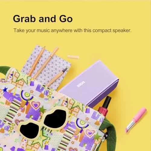 DOSS SoundBox Touch Portable Wireless Bluetooth Speaker with 12W HD Sound & Rich Bass, Purple | 20-Hour Playtime thumbnail 6