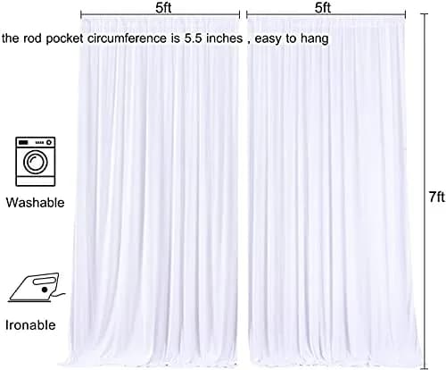 NSSONBEN Backdrop Curtains 10ftx7ft | Wrinkle-Free Polyester for Photography & Parties thumbnail 6