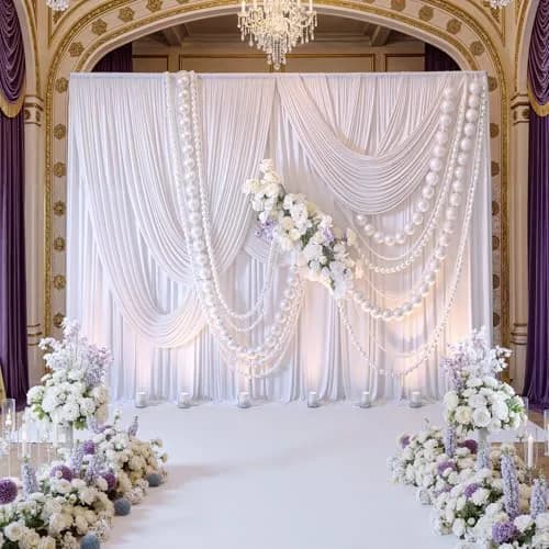 NSSONBEN Backdrop Curtains 10ftx7ft | Wrinkle-Free Polyester for Photography & Parties thumbnail 2