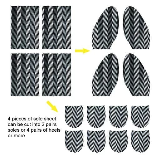 UNIKSTEP Shoe Sole Repair Rubber Sheets 7.1x4.7 Inches | Anti Slip & Noise Reduction, 2 Pairs thumbnail 4