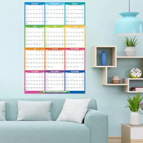 Artfan 2027 Yearly Wall Calendar | Large Colorful 34.8" x 22.8" | Full Year with Holidays thumbnail 6