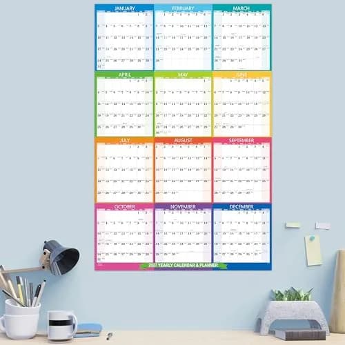 Artfan 2027 Yearly Wall Calendar | Large Colorful 34.8" x 22.8" | Full Year with Holidays thumbnail 8