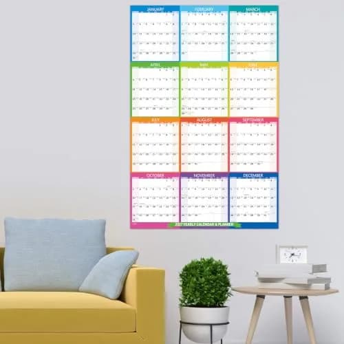 Artfan 2027 Yearly Wall Calendar | Large Colorful 34.8" x 22.8" | Full Year with Holidays thumbnail 2