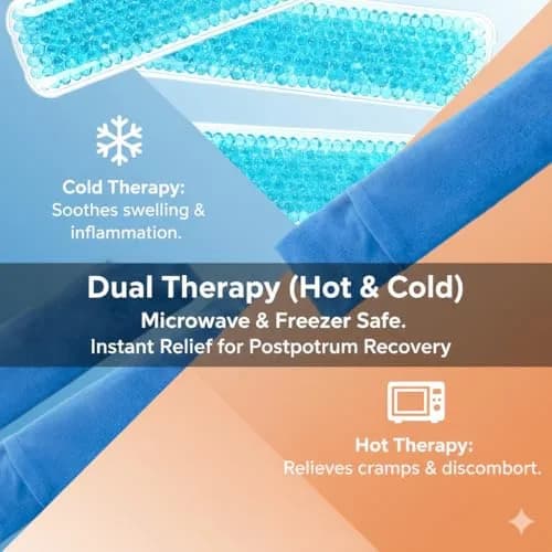HI FINE CARE Teal Perineal Cooling Pad - Postpartum & Hemorrhoid Relief, 4 Count - view 2
