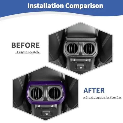 RT-TCZ Purple Rear Air AC Vent Cover Trim for Jeep Wrangler JLU Gladiator JT 4-Door thumbnail 2