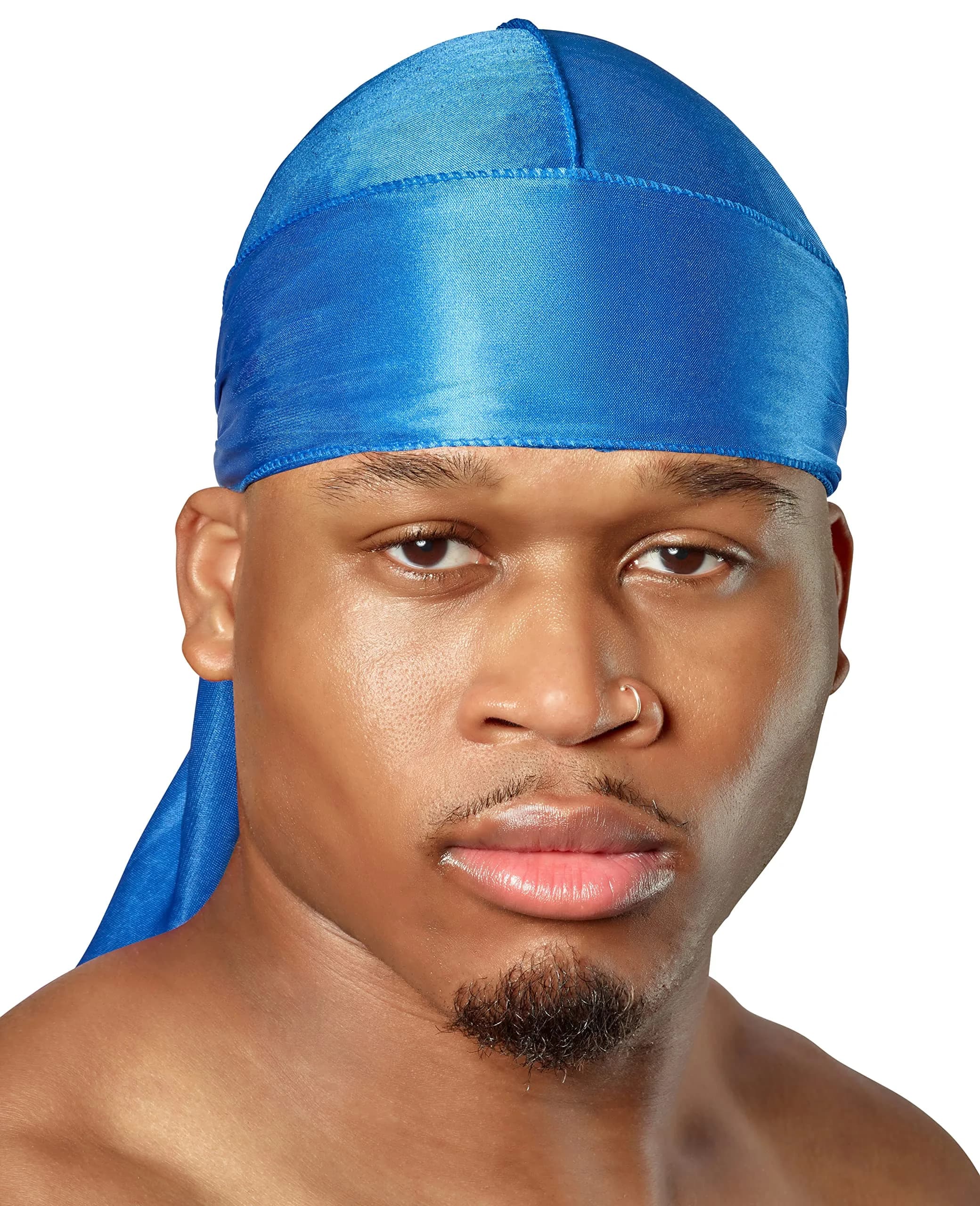 ShyneDurags Silky Durag - Purple | Perfect for Waves, Braids & Locs | Premium Silk Headwrap for Men & Women — Blue