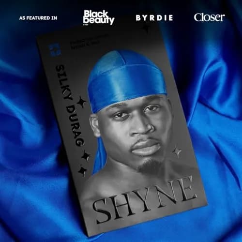 ShyneDurags Silky Durag - Blue | Perfect for Waves, Braids & Locs | Premium Silk Du Rags for Men & Women thumbnail 7