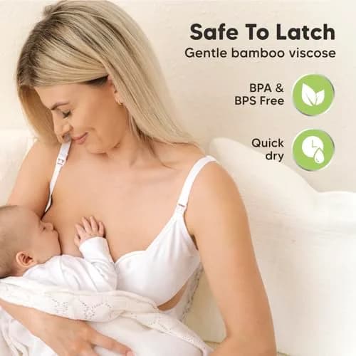 KeaBabies Reusable Nursing Pads for Breastfeeding (Soft White, 14-Pack, 14cm) thumbnail 4