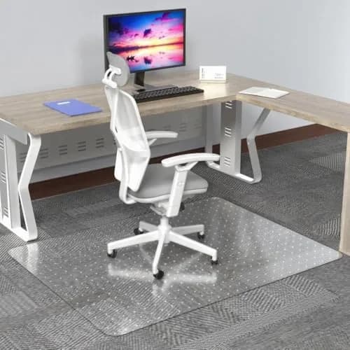 HOMEK 48" x 36" Clear Office Chair Mat for Low Pile Carpet | Heavy Duty PVC Floor Protector thumbnail 1