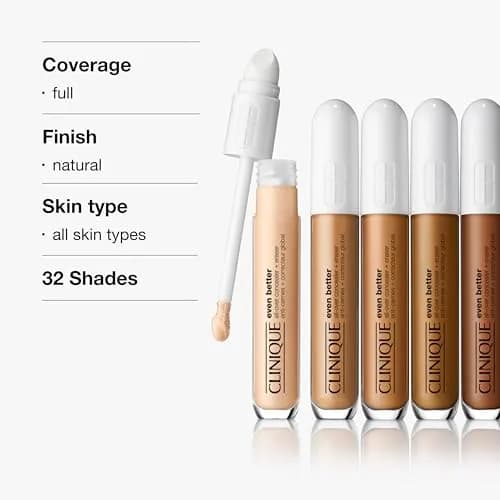 Clinique All-Over Full Coverage Concealer + Eraser 0.2 Fl Oz | Hydrating, Brightening, Depuffing thumbnail 4