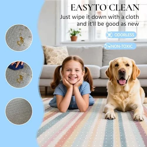 HOMEK Office Chair Mat for Carpet 53" x 45" | Low Pile Carpet Protector, Clear, Non-Toxic thumbnail 6
