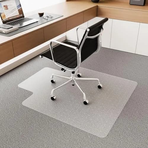 HOMEK Office Chair Mat for Carpet 53" x 45" | Low Pile Carpet Protector, Clear, Non-Toxic - main product image
