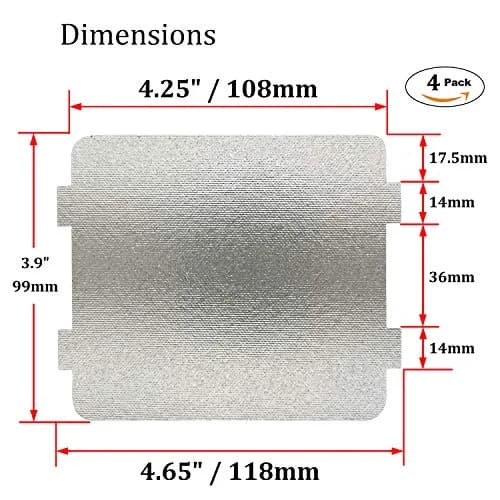 IMSurQltyPrise Microwave Waveguide Cover Mica Sheet 3.9" x 4.25" (99 x 108mm) | Replacement for P/N 5304464061 thumbnail 2