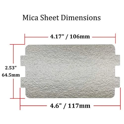 IMSurQltyPrise Microwave Waveguide Cover Mica Sheet 64.5mm x 106mm (0.4mm Thick) | Replacement for MM721NH1-PW MM721NG1-PW M1-L213B 211A Models thumbnail 2