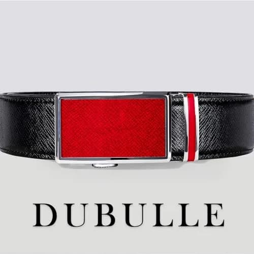Dubulle Men's Ratchet Belts Christmas Red Leather Belt Adjustable Cut to Fit | Stylish & Durable thumbnail 4