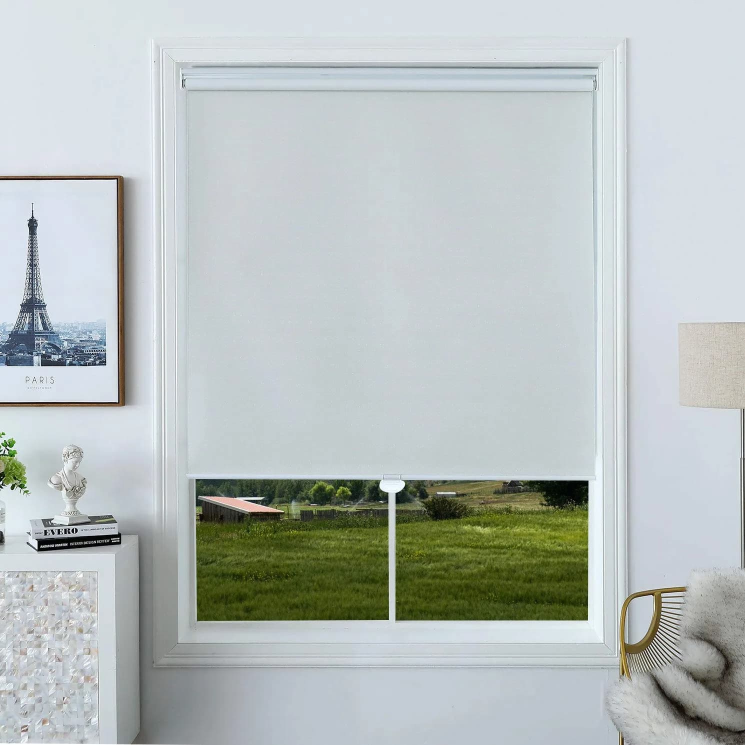 Everyday Celebration 29" W x 72" H Blackout Cordless Window Shade Salt | 100% Light Blocker - main product image