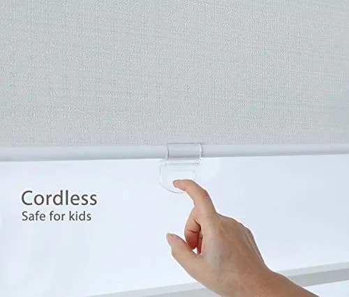 Everyday Celebration 29" W x 72" H Blackout Cordless Window Shade Salt | 100% Light Blocker thumbnail 2