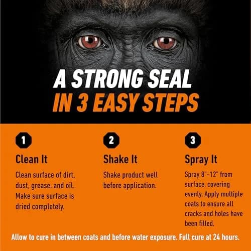 Gorilla Waterproofing Spray White 473ml (16 oz) | Seals Leaks & Cracks thumbnail 6