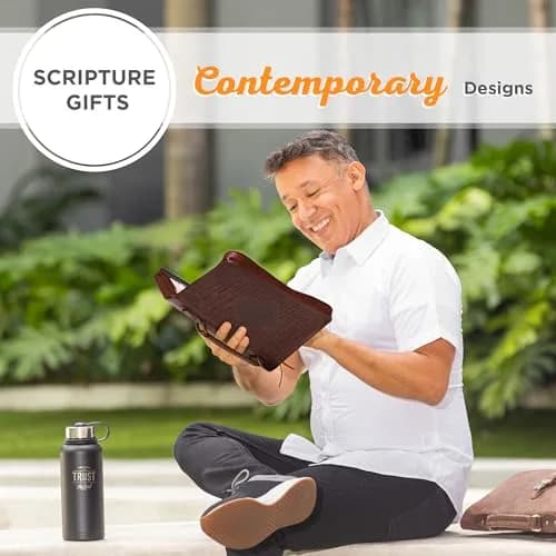 Christian Art Gifts Names of God Faux Leather Bible Cover for Men, Extra Large | Scripture Verse Exodus 34:6 thumbnail 7