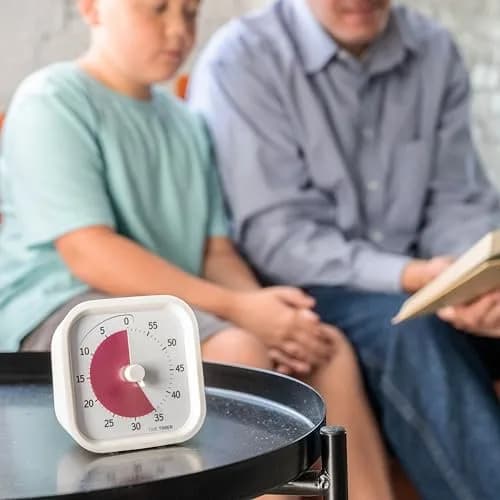 Time Timer Home MOD Visual Timer 60 Minute | Silent Operation, White Cotton Ball thumbnail 4