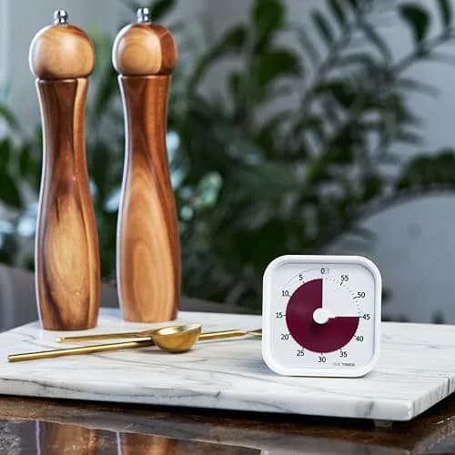 Time Timer Home MOD Visual Timer 60 Minute | Silent Operation, White Cotton Ball thumbnail 2